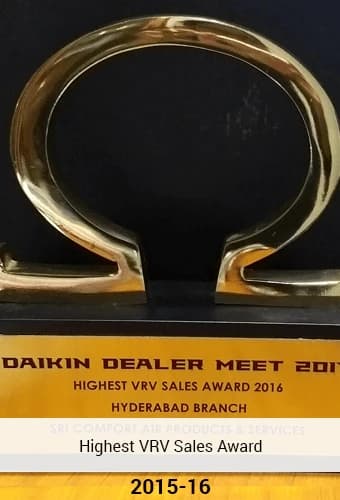 Daikin Dealer Meet 2017 Highest VRV Sales Award 2016 Trophy