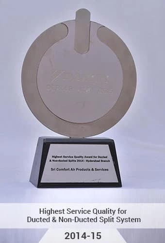 Daikin Dealer Meet Highest Service Quality Award for Ducted & Non-Ducted Splits 2014 Trophy