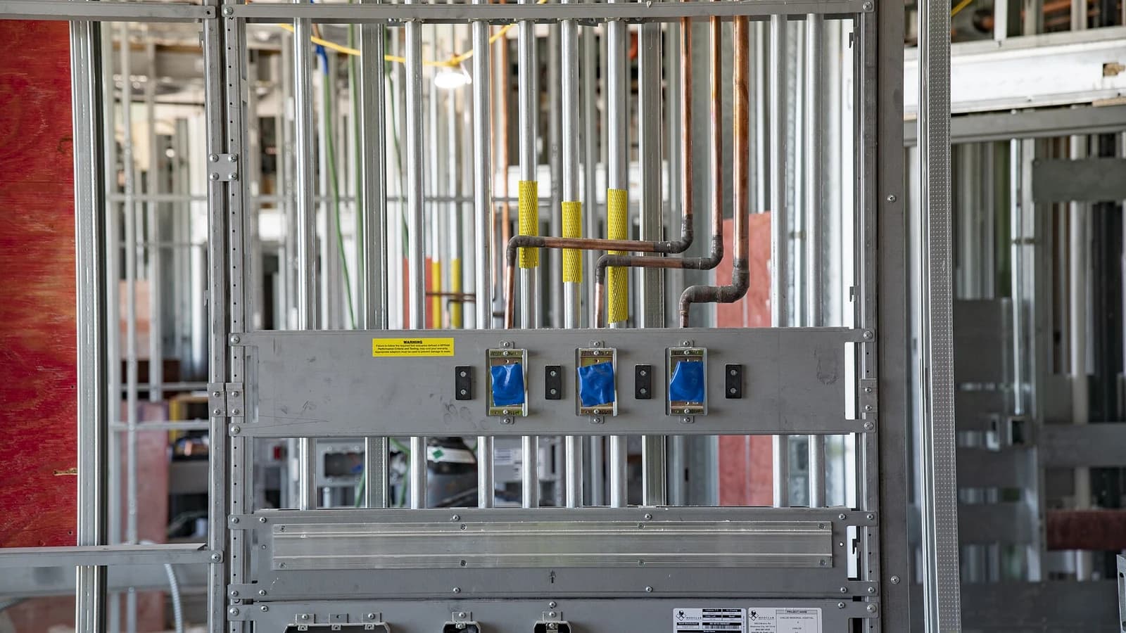 Healthcare HVAC corridor installation